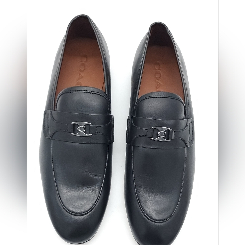 Coach Men's Tanner Black Loafer Slip On Dress Logo Shoe Size 11.5 - Picture 7 of 9